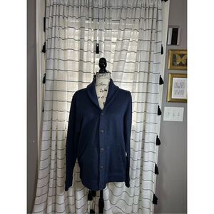 Mens Navy Blue Cardigan Size XL